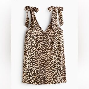 A-Line Tie-Strap Dress in leopard NWT